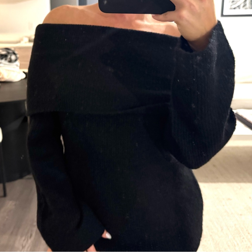 H&M oversized fold over sweater